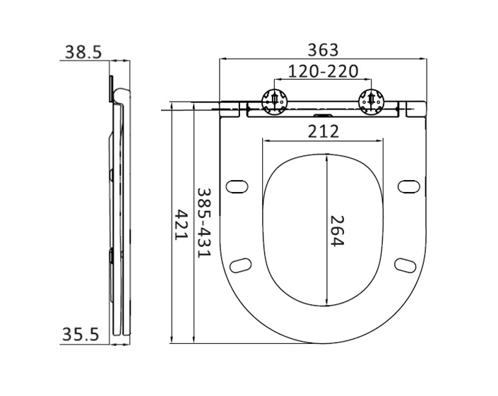 Сиденье для унитаза с микролифтом Am.Pm Spirit 2.0 C707857WH
