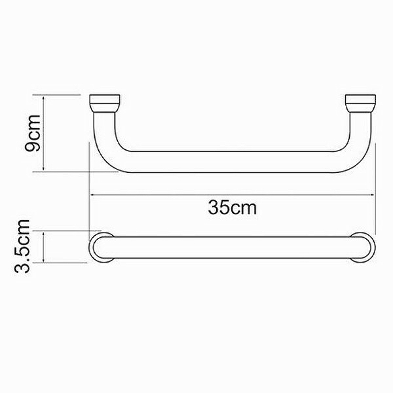 Поручень для ванной WasserKRAFT K-1066BLACK