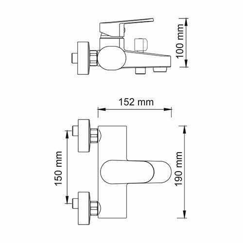 Смеситель для ванны  WasserKRAFT Donau 5301
