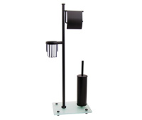 Туалетный ершик комбинированный напольный WasserKRAFT K-1264BLACK
