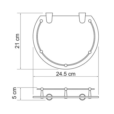 Полка стеклянная WasserKRAFT K-566