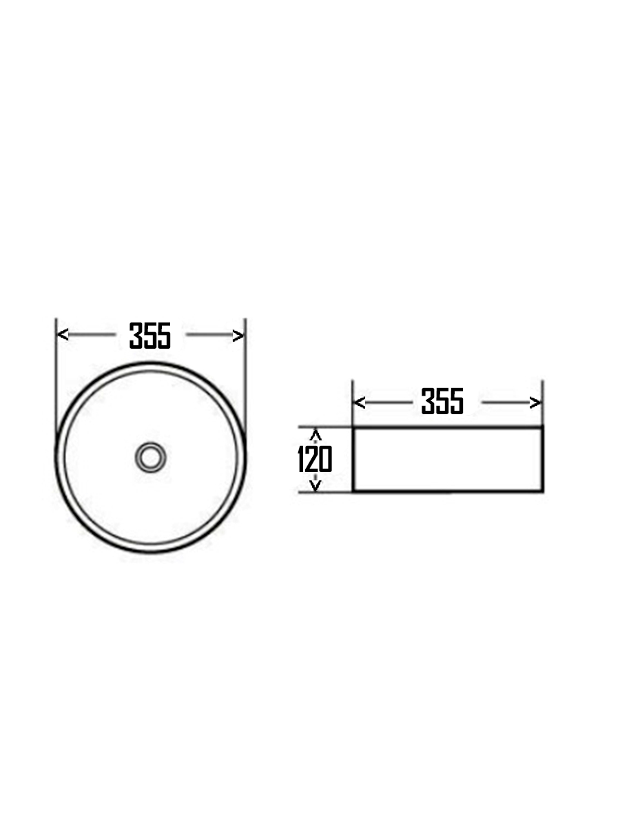 Раковина накладная (35,5x35,5) AQUAme AQM5012MP