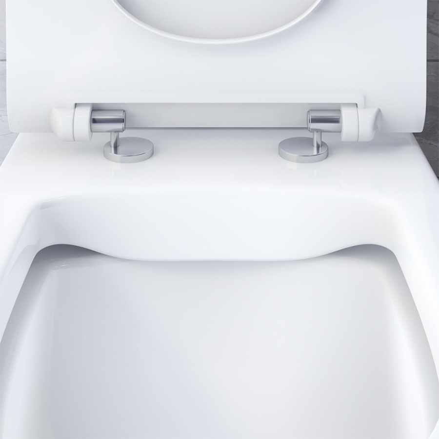 Унитаз-компакт безободковый с сиденьем микролифт Damixa Sirius DX86C8600SC