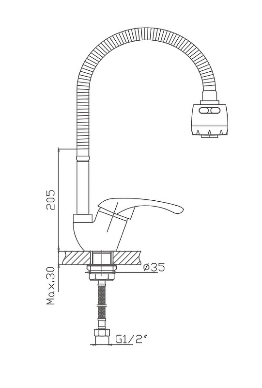 Смеситель для кухни Cron CN4303