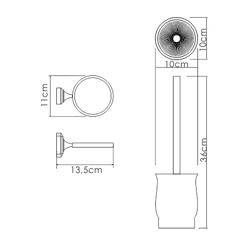 Ершик для унитаза подвесная Wasserkraft K-24127 SET1503