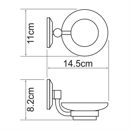 Мыльница стеклянная WasserKRAFT Rhein K-6229O