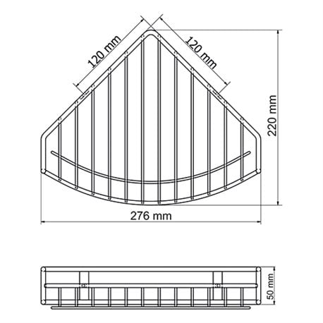 Полка металлическая  WasserKRAFT K-1211