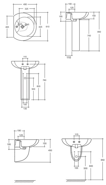 Полупьедестал AM.PM Tender C454970WHI