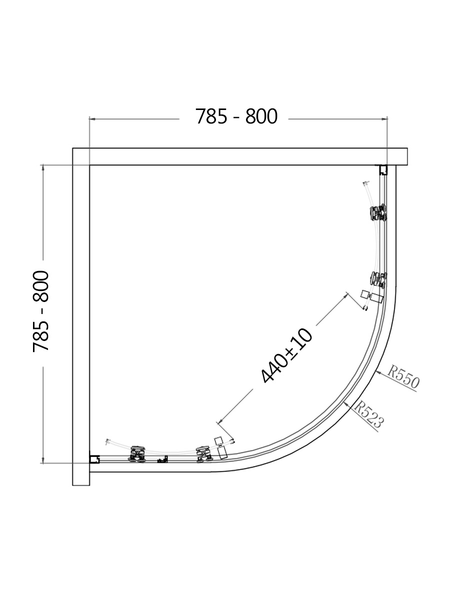 Душевой уголок AQUAme AQM3801F-8