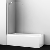 Стеклянная шторка на ванну (80х140) WasserKRAFT Leine 35P01-80 Fixed