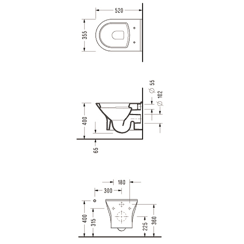 Унитаз подвесной  Serel Rita Nita NT23SL
