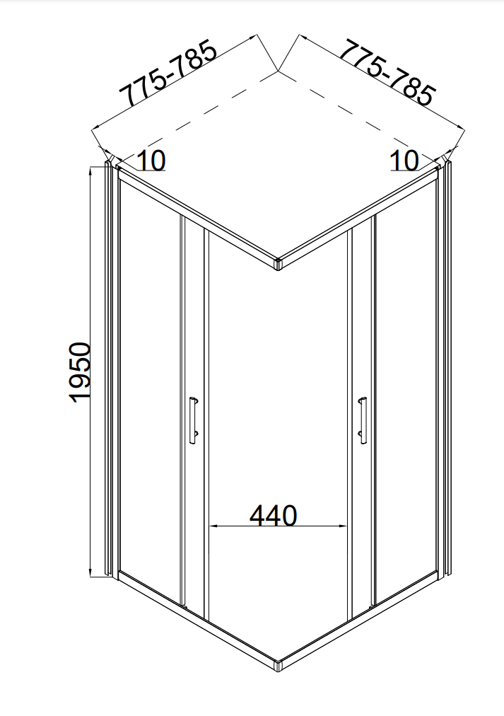 Душевой уголок Taliente 80x80 TA-08082-1CP