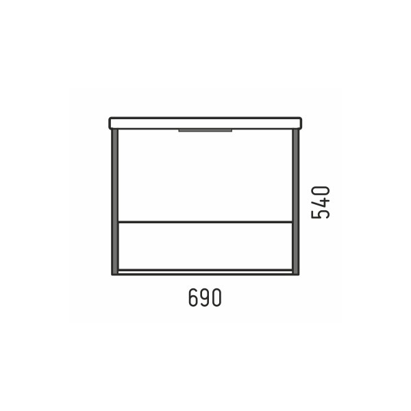 Тумба под раковину Corozo Фрейм 70 SD-00000997