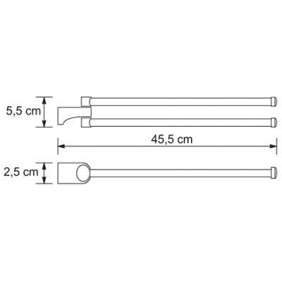 Держатель полотенец двойной WasserKRAFT Kammel K-8331