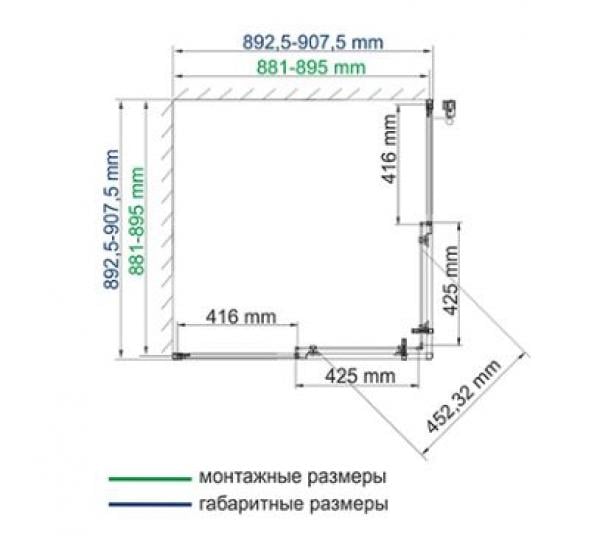 Душевой уголок (90х90) WasserKRAFT Main 41S03