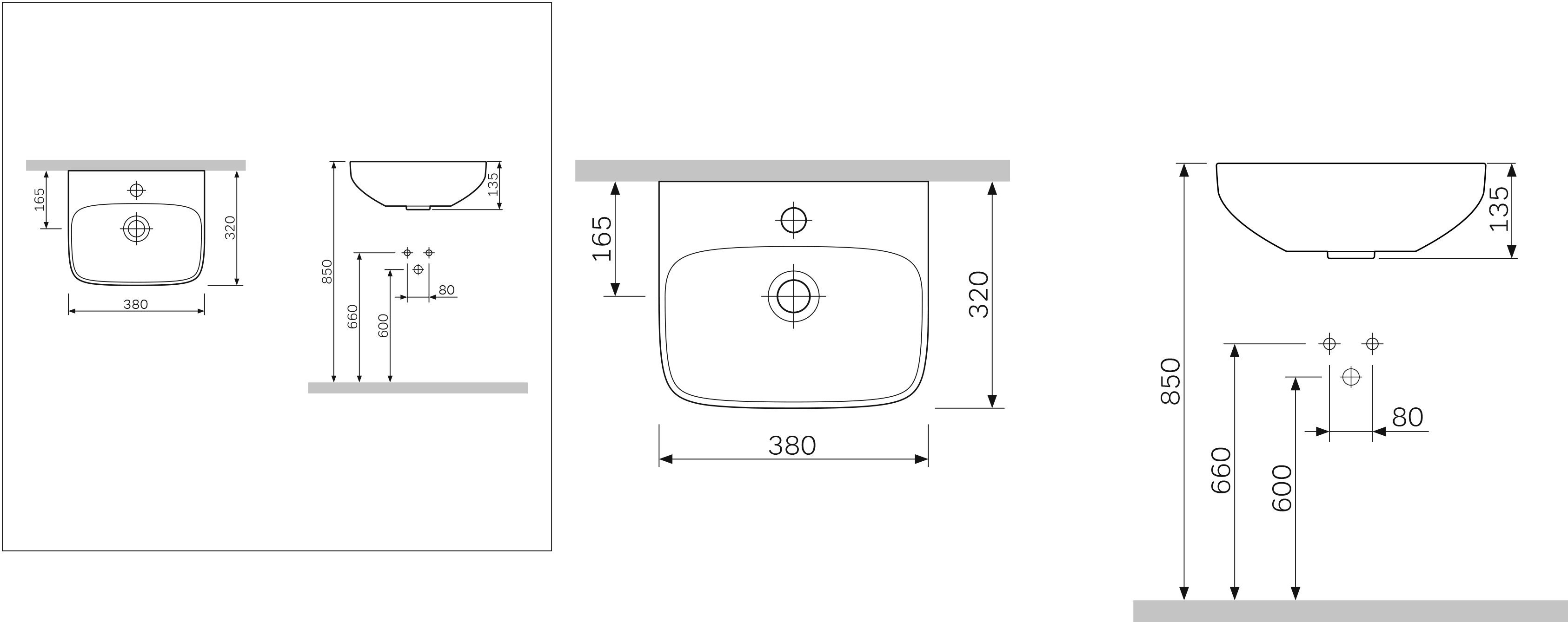 Раковина подвесная (38х32) Am.Pm Universal C504811WH