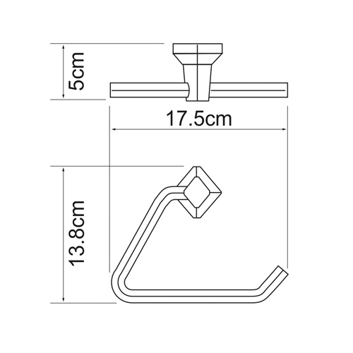 Полотенцедержатель WasserKraft Aller K-1161, хром