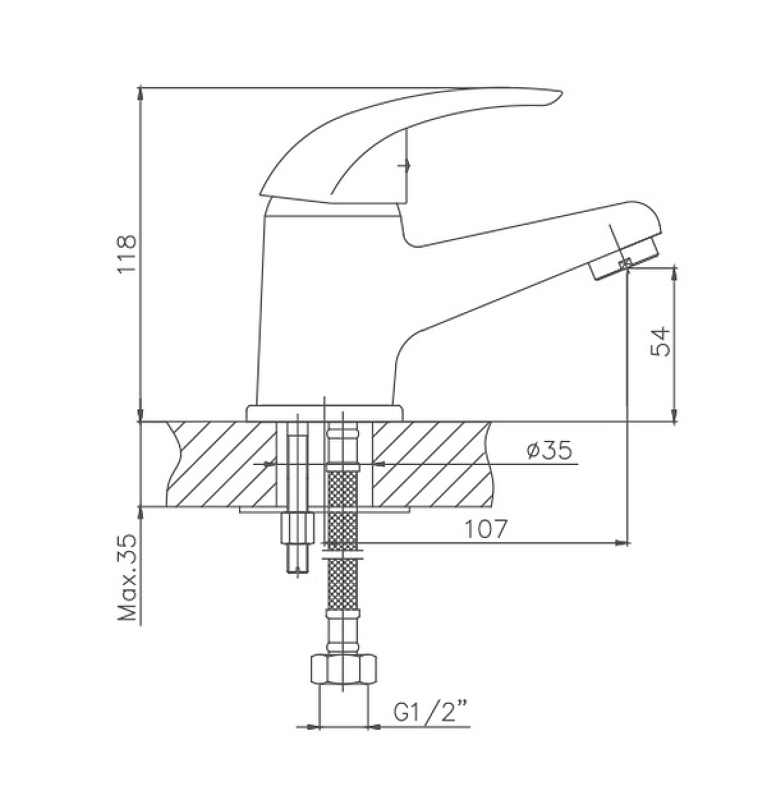 Смеситель для раковины Cron CN1029