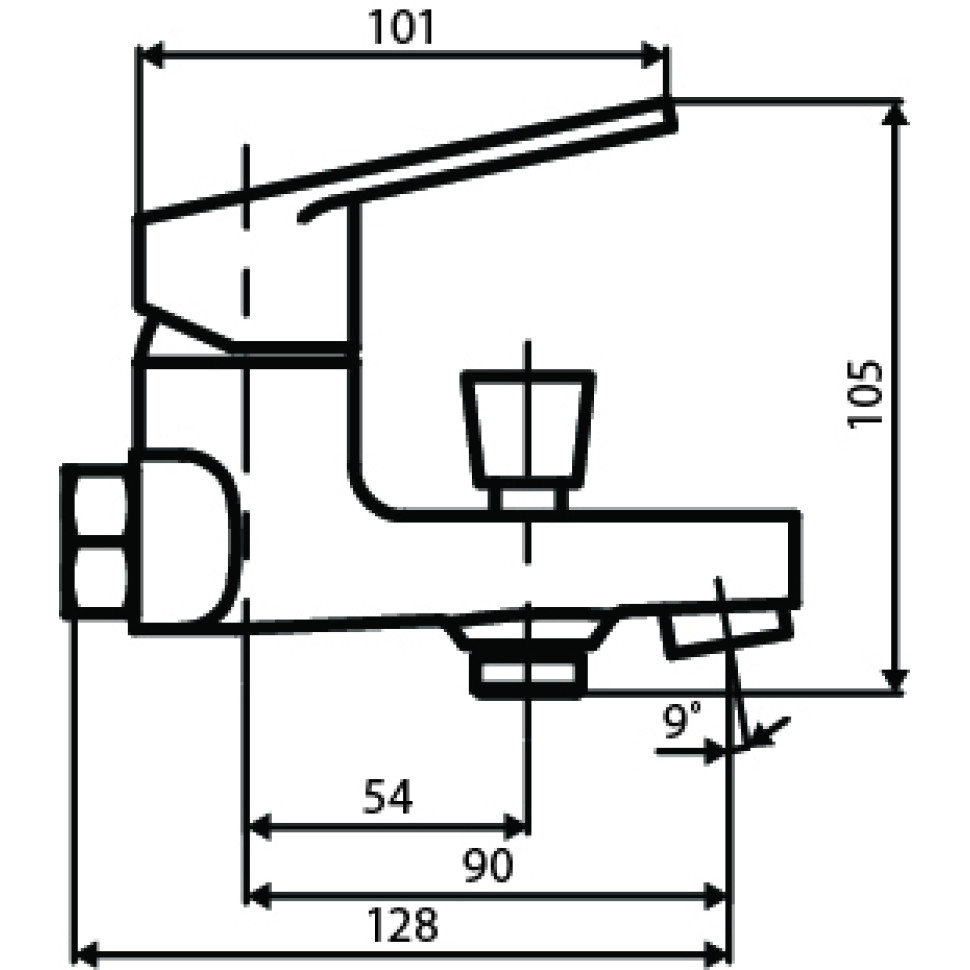 Смеситель для ванны Dorff Prime D4010000