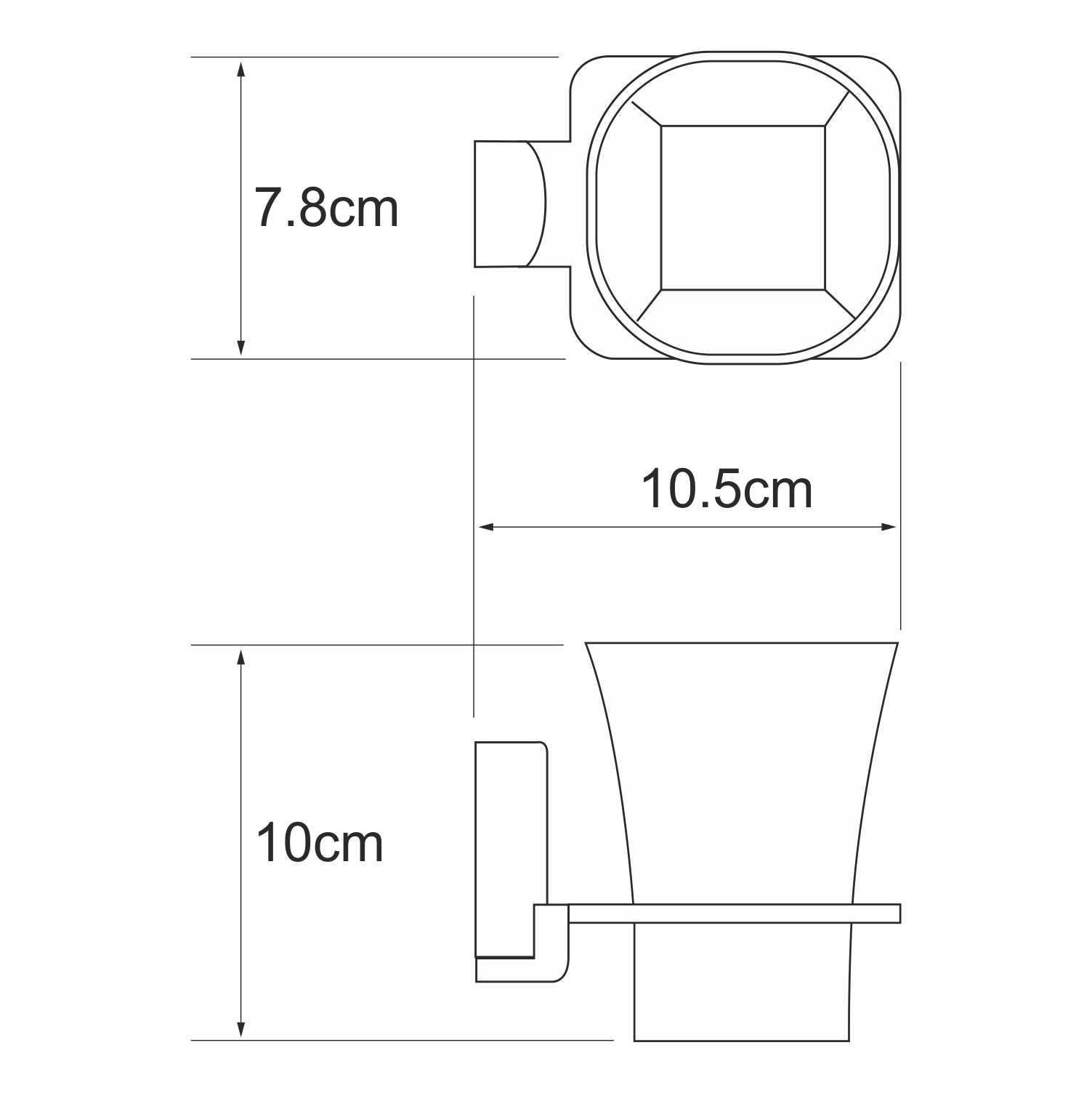 Стакан для зубных щеток одинарный WasserKRAFT Leine K-5028WHITE
