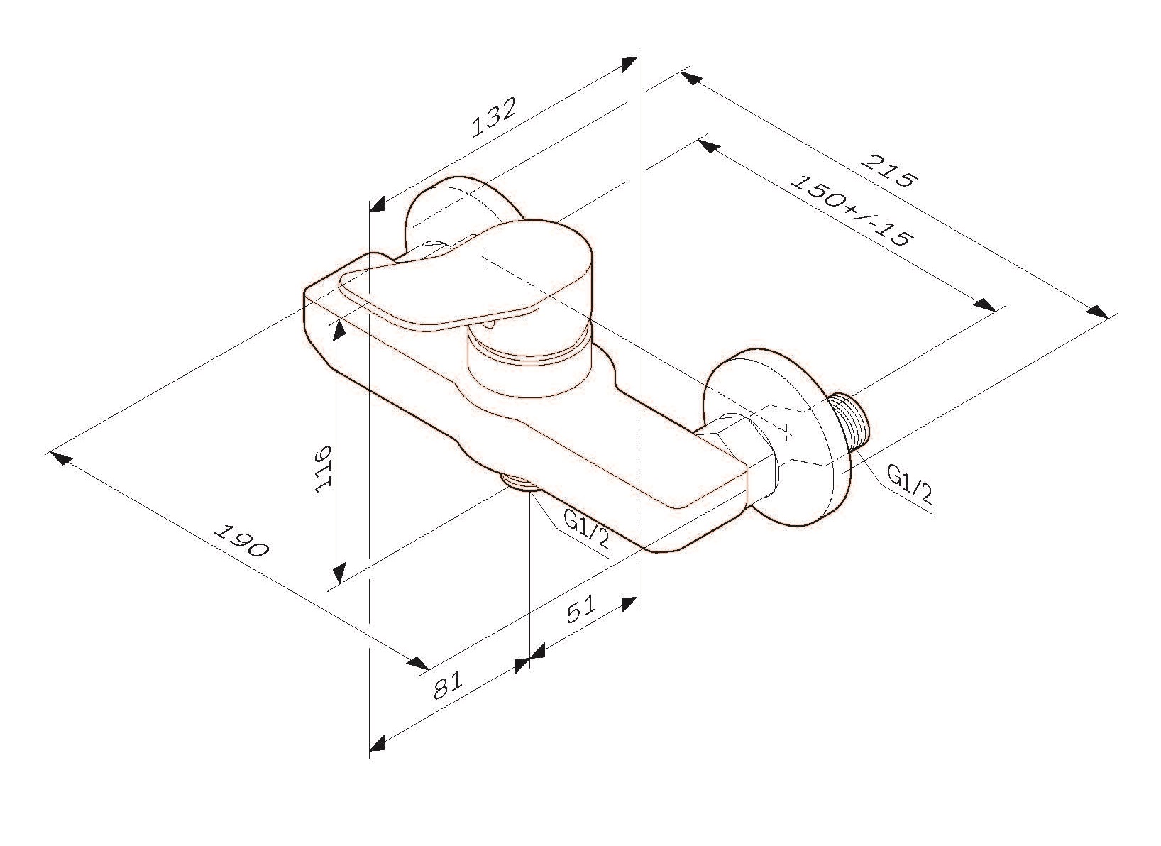 Смеситель для душа Am.Pm X-Joy F85A20022