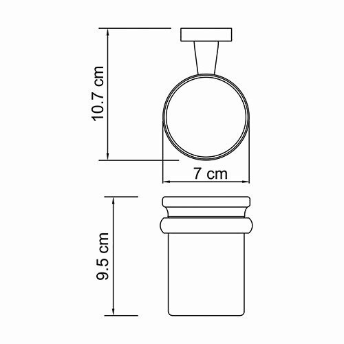 Стакан для зубных щеток одинарный WasserKRAFT Lippe K-6528
