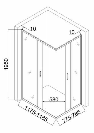 Душевой уголок Taliente 120x80 TA-08120-1CP