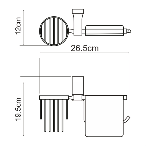 Держатель туалетной бумаги и освежителя WasserKRAFT Lopau K-6059