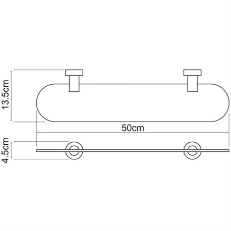 Полка стеклянная WasserKRAFT Donau K-9424