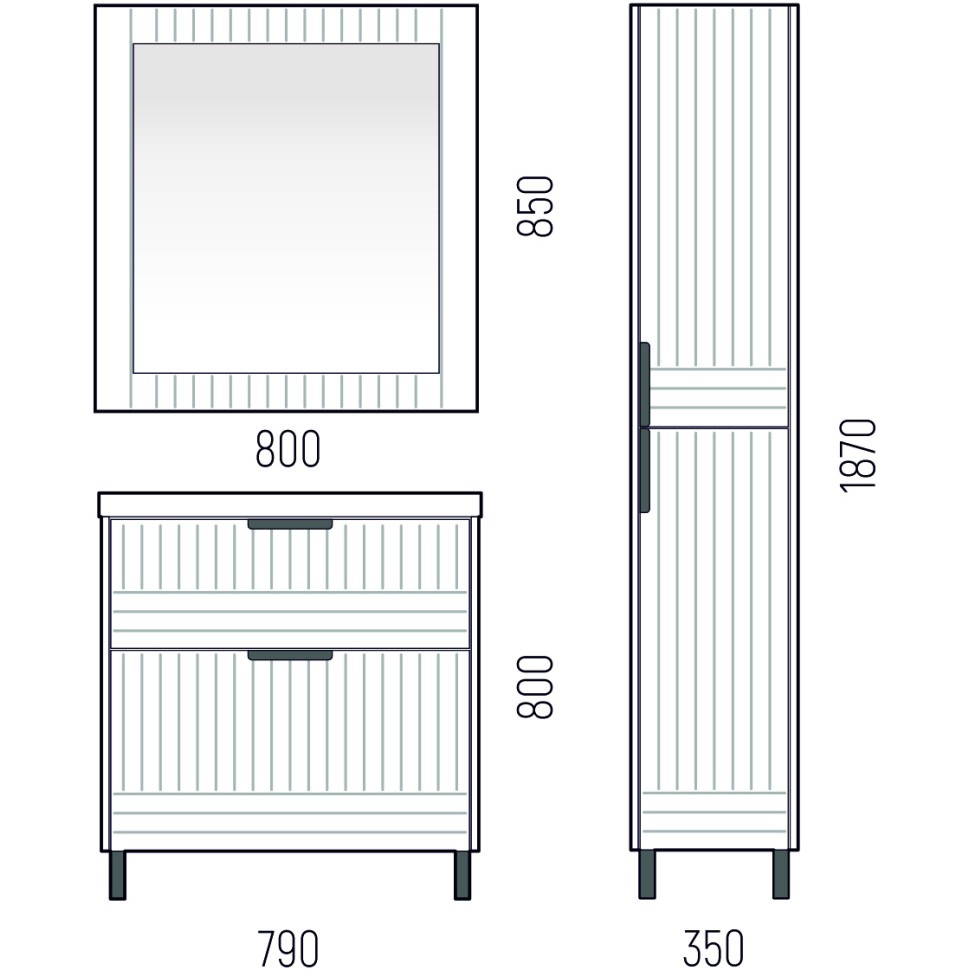 Зеркало (80х85) Corozo Терра 80 SD-00001327