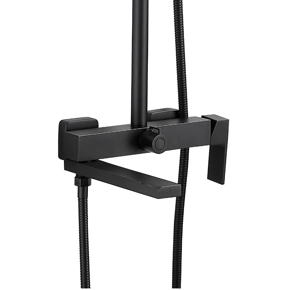 Душевая система с изливом  BELZ B24613-7, черный
