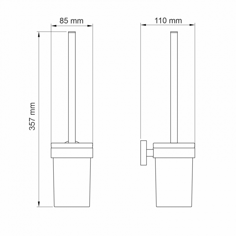 Ершик для туалета WasserKRAFT Asphe K-77727