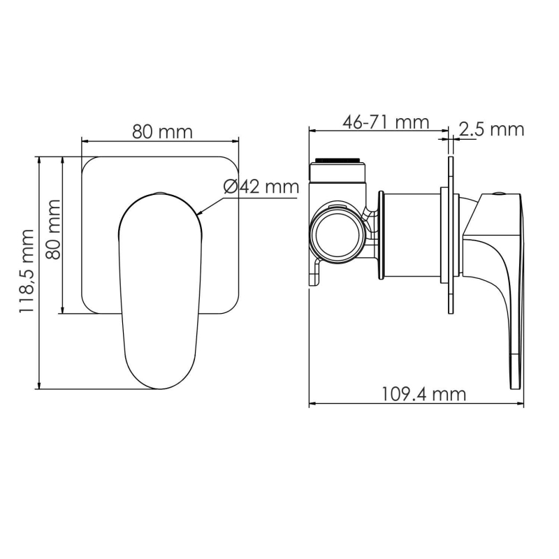 Смеситель для душа WasserKRAFT Asphe 7751
