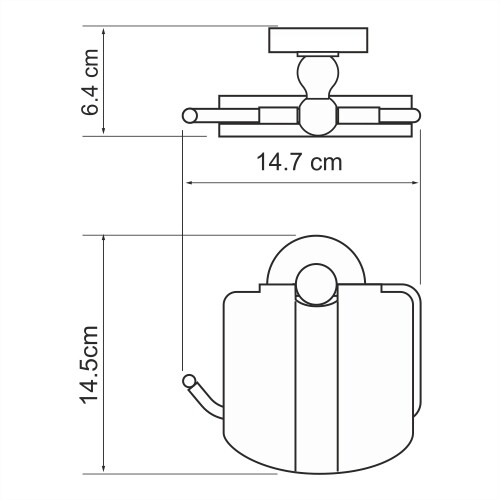 Держатель туалетной бумаги с крышкой Wasserkraft Aland K-8525 SET1561