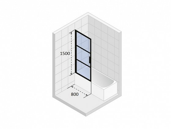 Шторка для ванной Riho Grid G004046121