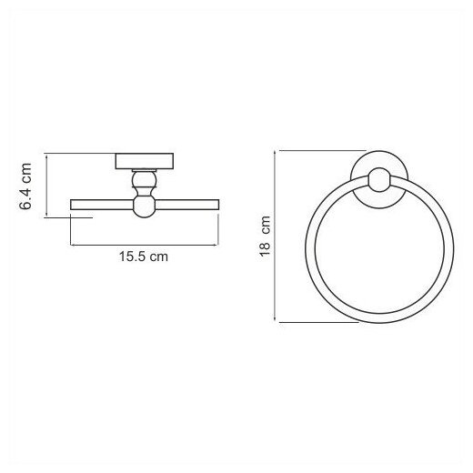 Держатель для полотенец WasserKraft K-85060/K-69060/K-77060