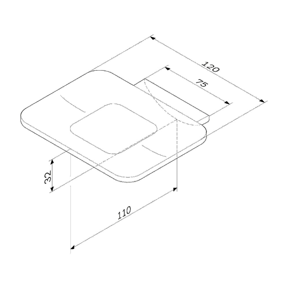 Стеклянная мыльница с настенным держателем Am.Pm Inspire 2.0 A50A34222
