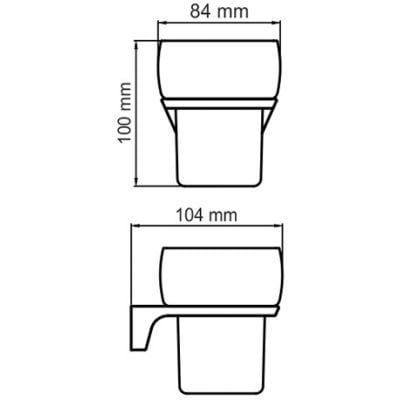 Стакан для зубных щеток одинарный WasserKRAFT Elbe K-7228