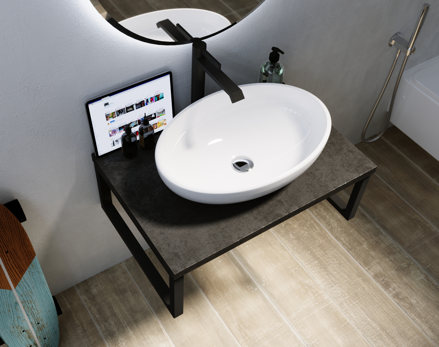 Столешница 1Marka Grunge Loft 80 У85836