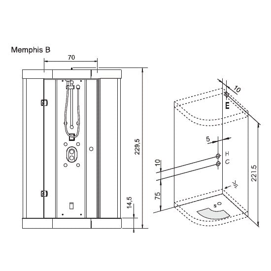Душевая кабина RIHO MEMPHIS B CE021014012C000