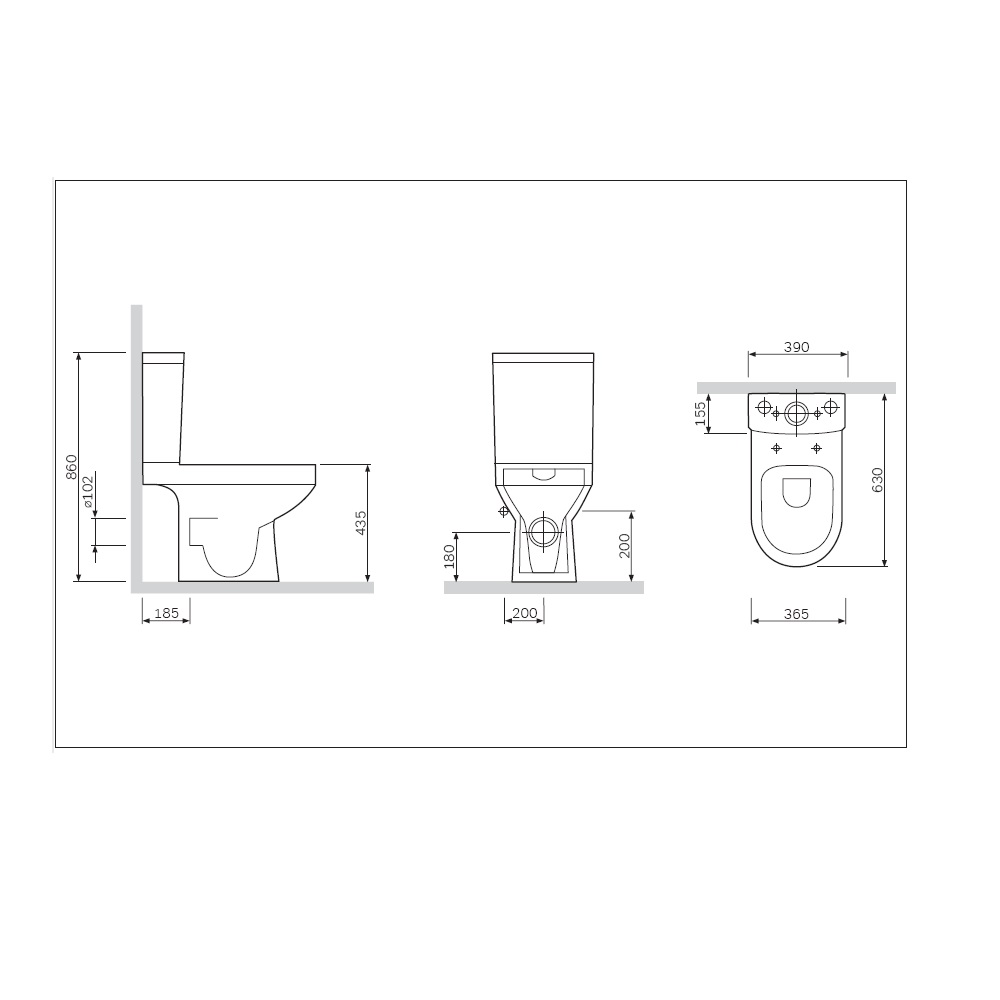 Унитаз-компакт безободковый Am.Pm Spirit 2.0 C708600WH без сидения