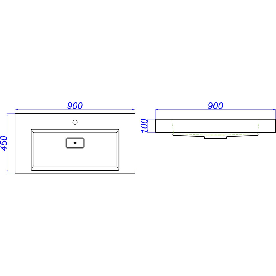 Раковины (90х45) Aqwella Toledo 900 Tol.09.04.D