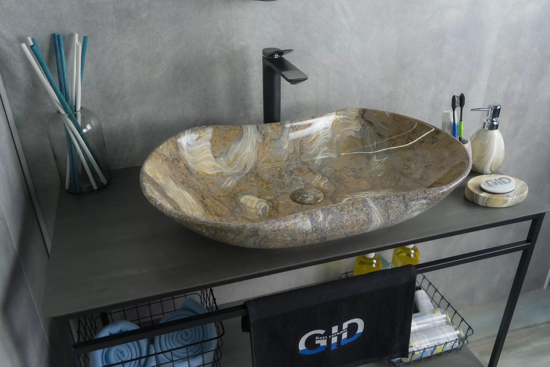 Раковина накладная (66,5х41) Gid Mnc503