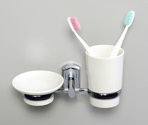Стакан для зубных щеток и мыльница Wasserkraft K-28126 SET1496