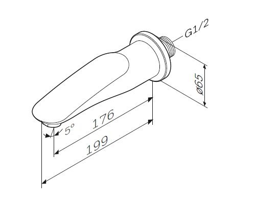 Излив для ванны Am.Pm Sensation F3070000