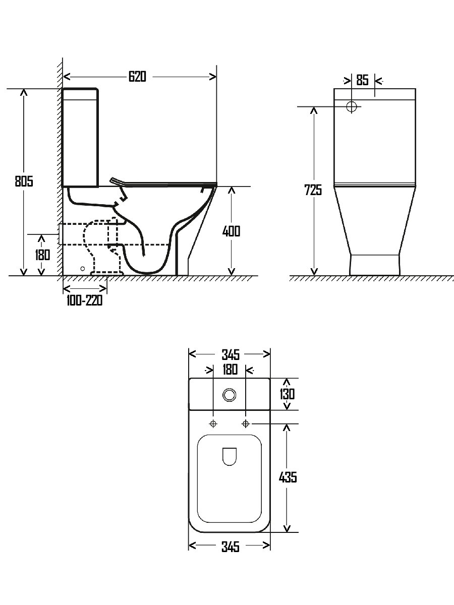 Унитаз напольный AQUAme AQM1005