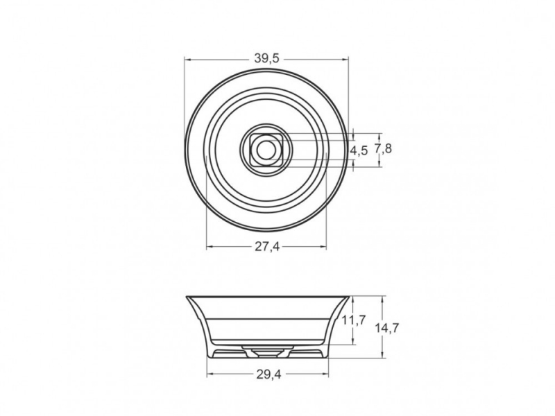 Раковина Riho Barca (40х40х15) W022001105