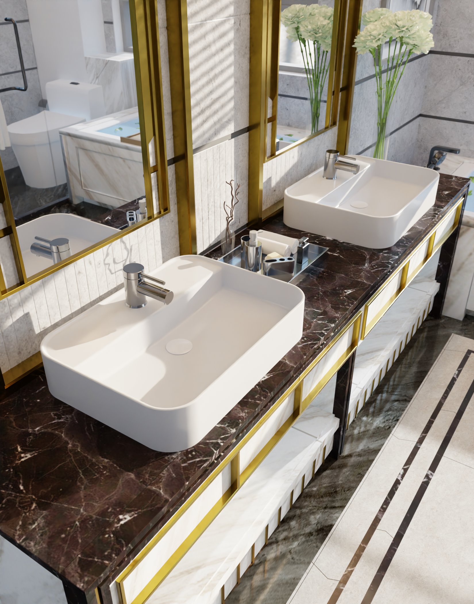 Раковина накладная (45x61) AQUAme AQM5003