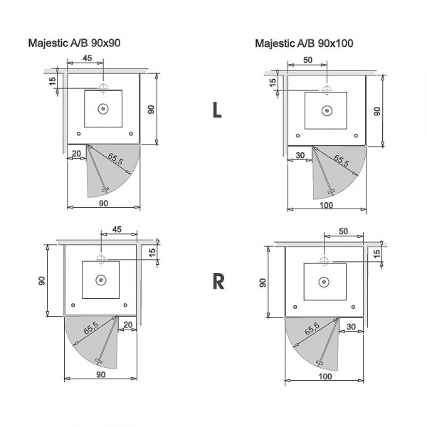 Душевая кабина RIHO Majestic Prof A 90X90   CA061015213C000
