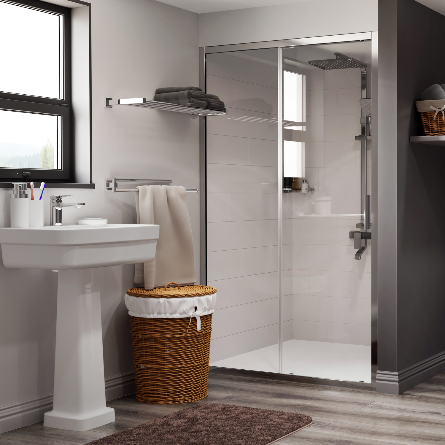Душевая дверь (120х200) WasserKRAFT Main 41S05